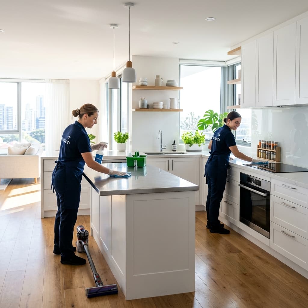 Professional cleaning team